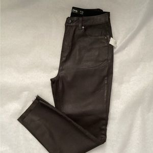 NEW Own. Wax Coated Dark Brown Jeans, Size 29